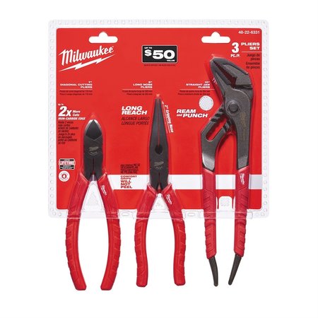 MILWAUKEE TOOL 3-Piece Pliers Kit 48-22-6331